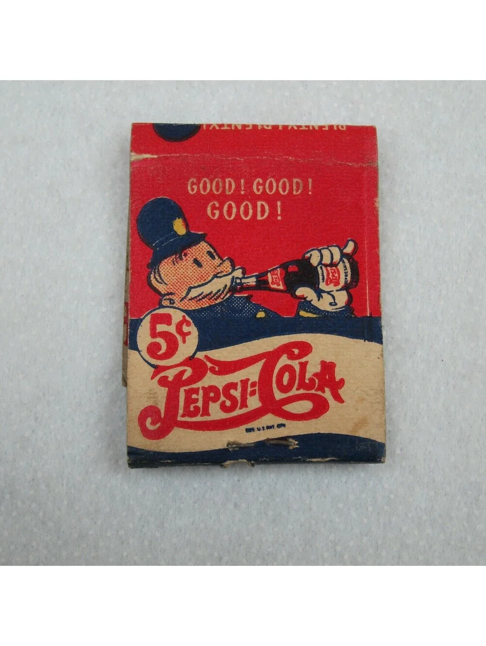 4 Vintage Matchbook Covers Pepsi Cola Double Dot Coca Cola Safety Edge Wax Paper